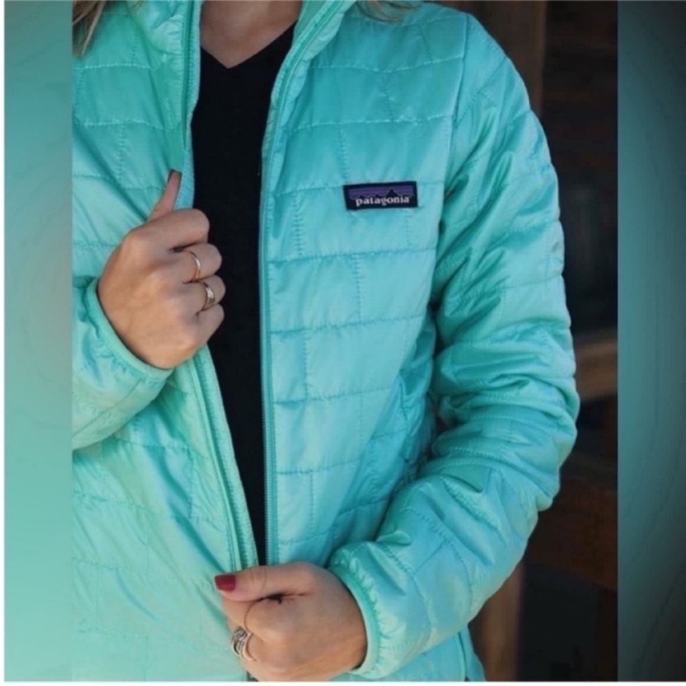 Patagonia Nano Puff Jacket Medium Turquoise Windproof Water Resistant